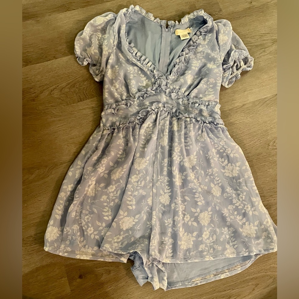 Altar'd State Lavender Floral Romper